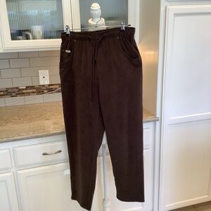 Blassport Brown Pull On Pants Size 10 Elasticated Waistband Stretch